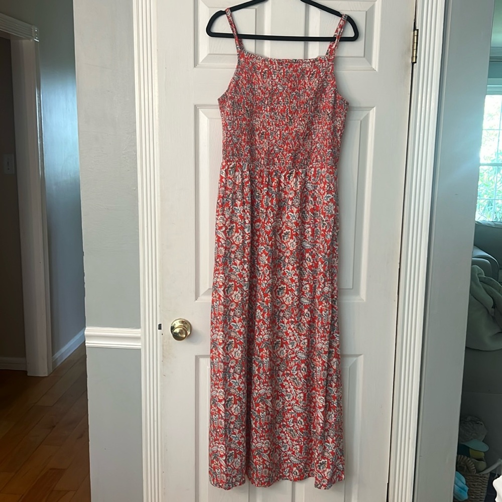 Old Navy Red floral Maxi Dress size Large Tall.